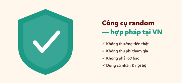 Vòng quay may mắn hợp pháp tại Việt Nam
