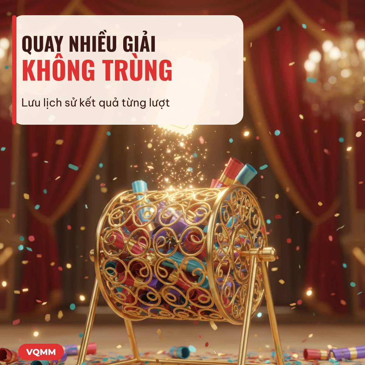 Quay số nhiều giải không trùng và lưu lịch sử kết quả