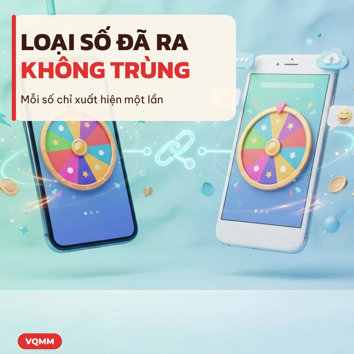 Vòng quay số loại số đã ra, mỗi số chỉ xuất hiện một lần
